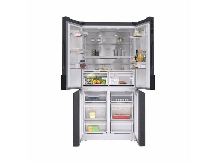 Siemens KF96NAXEA Kühl-/ Gefrierkombination – Food Center – black steel