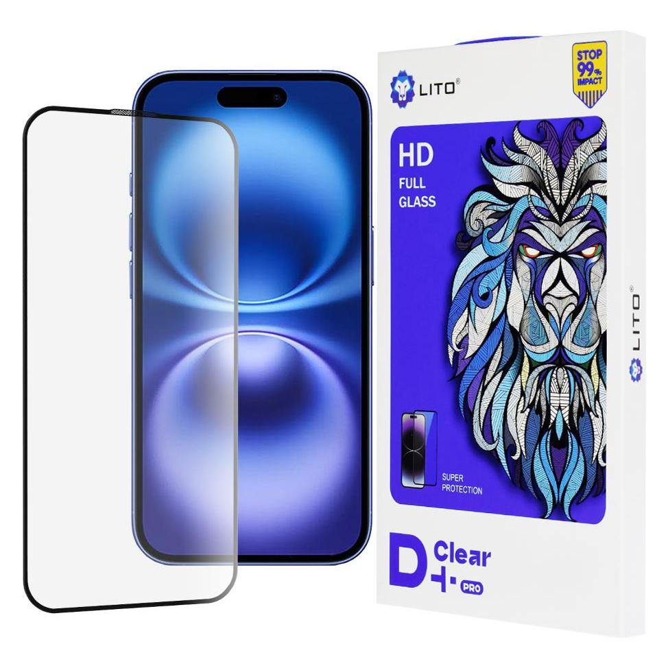 Lito - D+ Pro Clear - iPhone 16 - Black (Apple iPhone 16) (56358748)