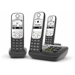 Gigaset A690A Trio - Schnurlostelefon - Anrufbeantworter mit Rufnummernanzeige -...