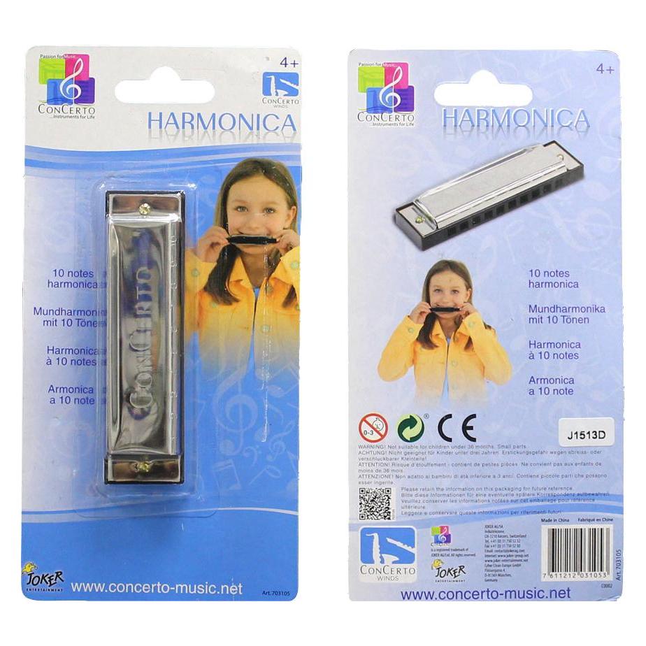 Concerto Mundharmonika 10 Stimmen Metall 10cm (703105)