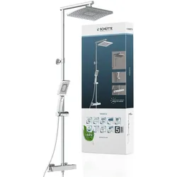 SCHÜTTE  TRENTO  Überkopfbrause-Set,  Chrom,  mit  Thermostatarmatur