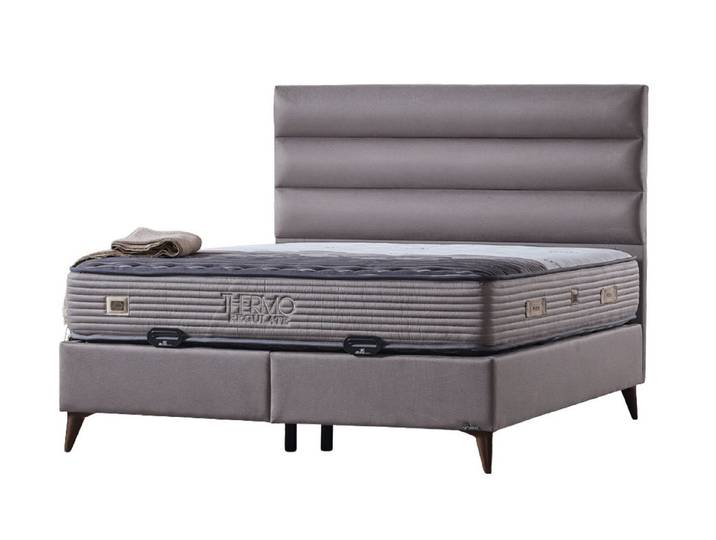 Villa Möbel Boxspringbett Thermo Regulate (Bett (ohne Matratze), Liegefläche 180x200), Bettkasten mit XXL Stauraum und Gasdruckfedern für einfache Handhabung