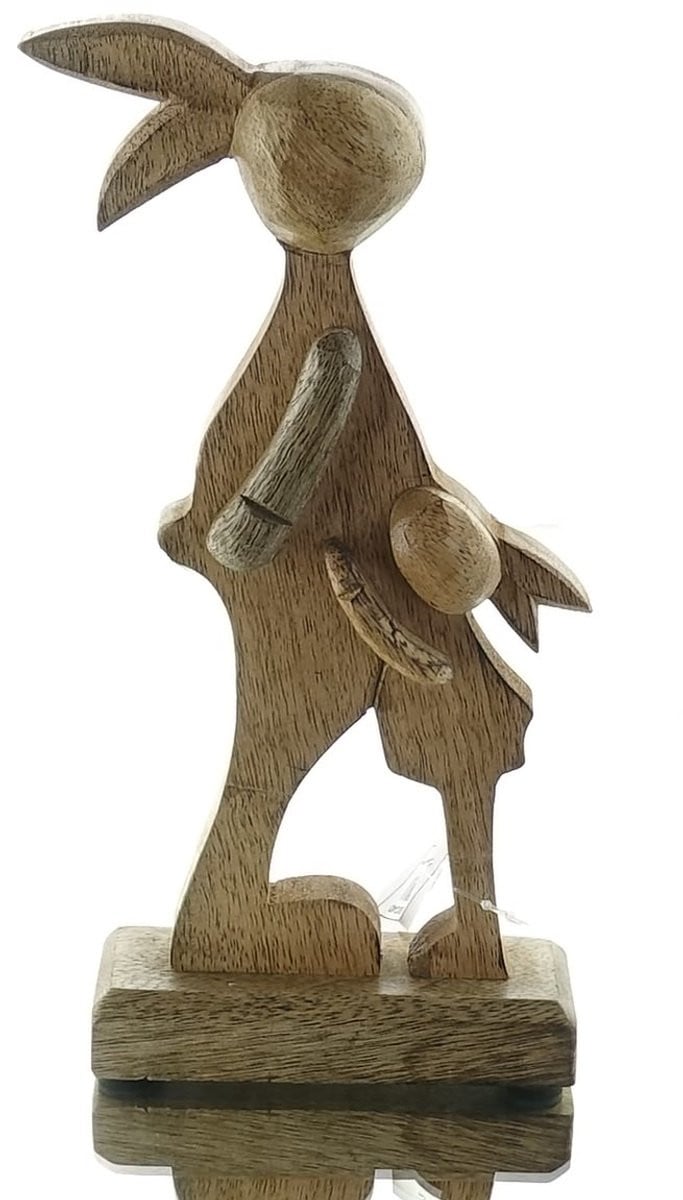 Riffelmacher & Weinberger Paasdecoratie Konijnenvader met Kind Naturel