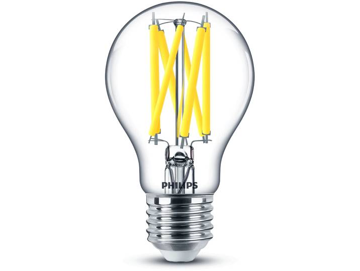 Leuchtmittel Philips Glas E27 10.5 W - Farbe: transparent - Lichtfarbe: Extra warmweiss