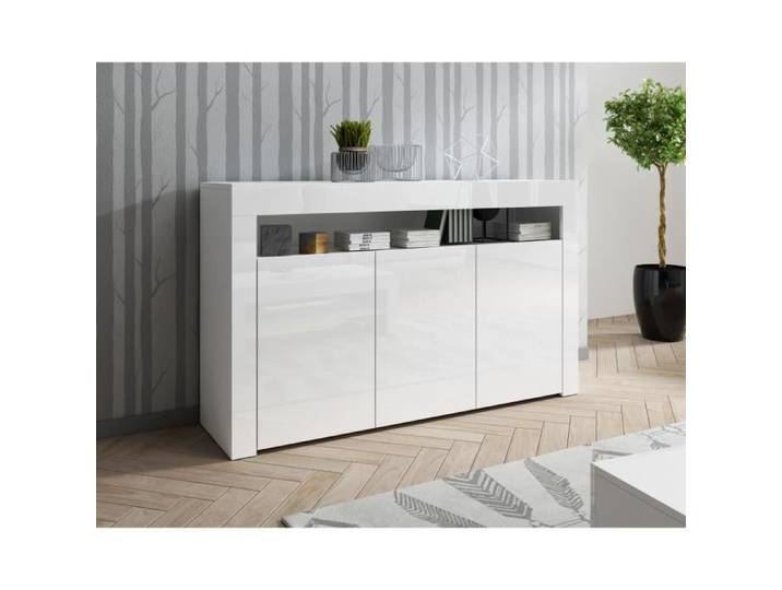 BUFFET SALON VIVIEN BLANC 3 PORTES