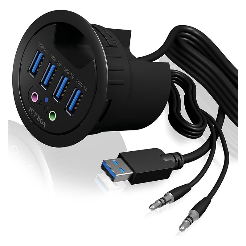Icy Box IB-HUB1403A (USB-A, 4 Ports) (60303)