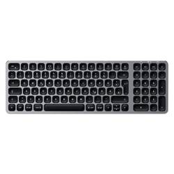 Satechi ST-ACBKM-DE Bluetooth® Tastatur Deutsch, QWERTZ Anthrazit mit numerischer Tastatur, Beleuchtet