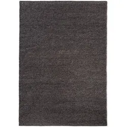 TISCA Webteppich Respect Meadow 170 x 240 cm Wolle Schwarz