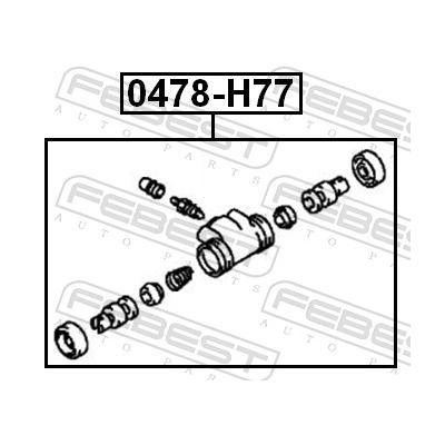 FEBEST Radbremszylinder 0478-H77 Hinterachse für MITSUBISHI