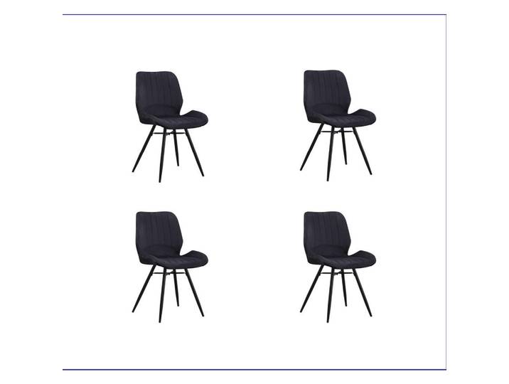 Mid.you Stuhl-Set, Schwarz, 47x82x55 cm, Esszimmer, Stühle, Esszimmerstühle, Esszimmerstühle-Set
