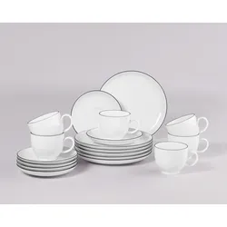 Seltmann Weiden LIDO Black Line 10826 Kaffeeservice 18-teilig