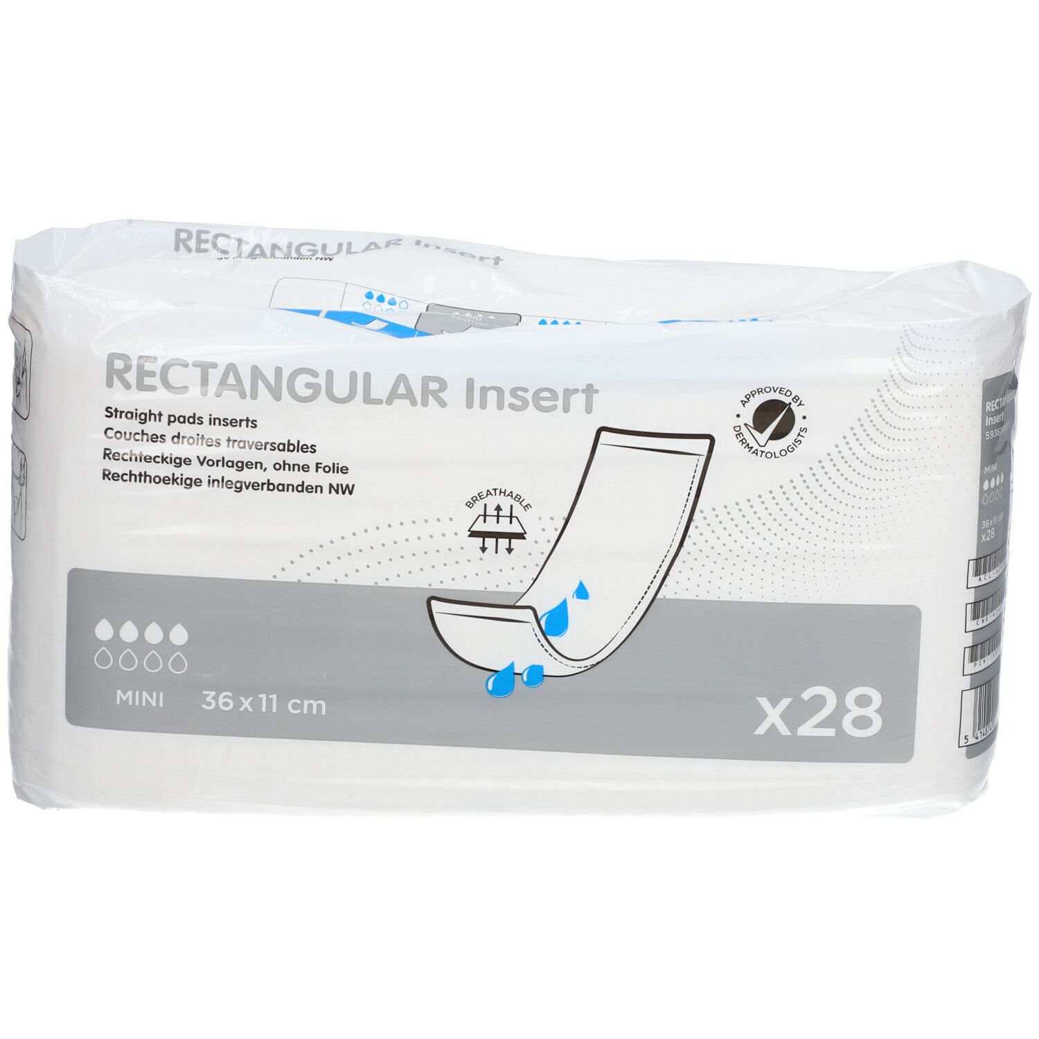 Rectangular Insert mini 11x36 cm without strip 28 St Beutel