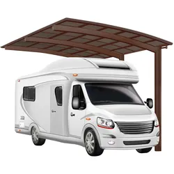 Ximax Carport Portoforte Typ 80 495 x 270 cm Caravan Ausführung-mattbraun
