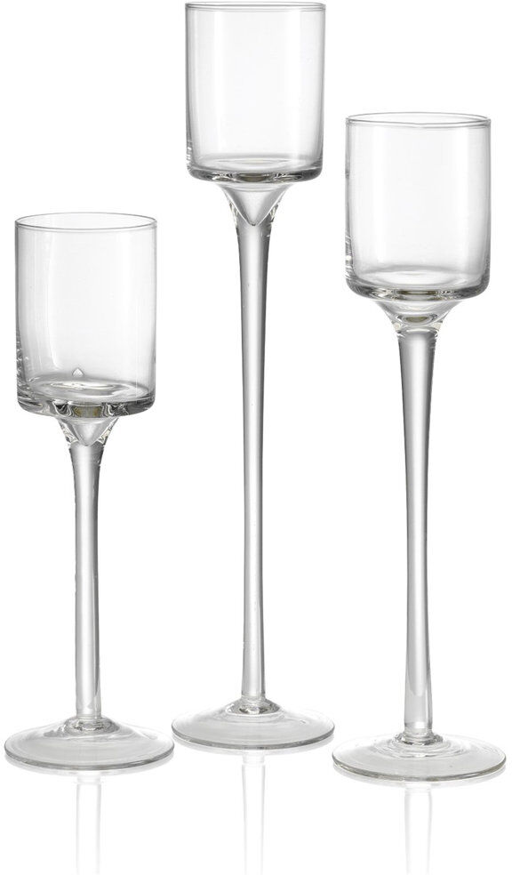 Metro H Glass Tabletop Hurricane Holder with Candle Included Clear