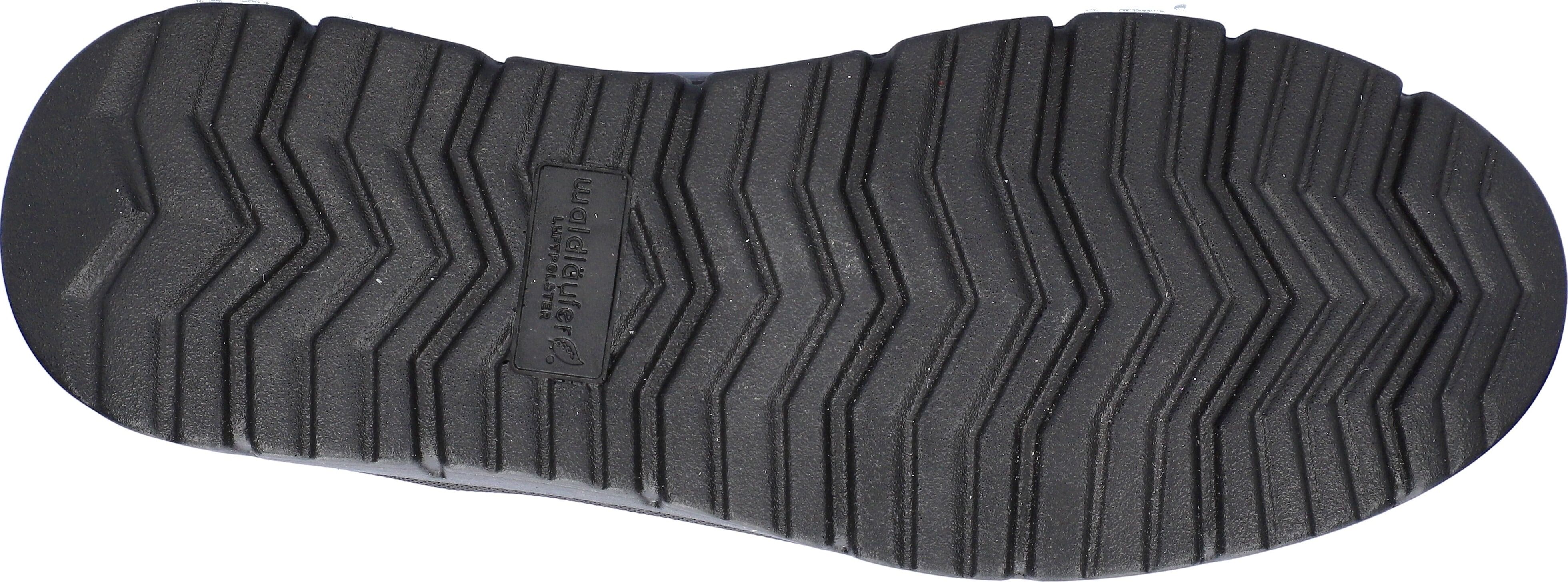 Slipper WALDLÄUFER "H-Pina", Damen, Gr. 3,5 (36), Leder Textil, blau, Lackleder, Schuhe Slipper, Loafer, Schlupfschuh, Bequemschuh in H-Weite