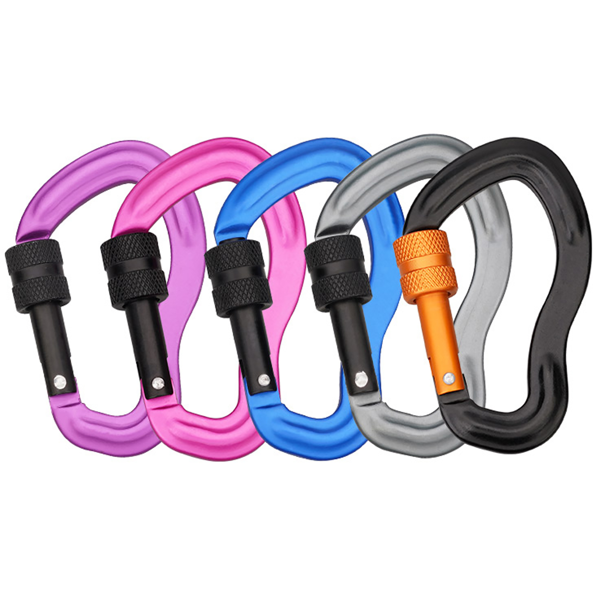 Munkees Karabiner mit Schraubverschluss "Ohr" Schlüsselanhänger silber