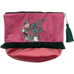byRoom Kosmetiktasche mit Print, 20 x 24 x 6cm, bordeauxrot