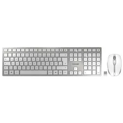 Cherry Tastatur-Maus-Set »DW 9100 SLIM« silber