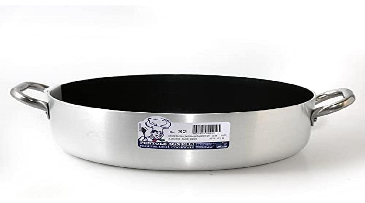 Aluminium-Bratpfanne 45 cm, antihaftbeschichtet, 3 mm, 2 Griffe