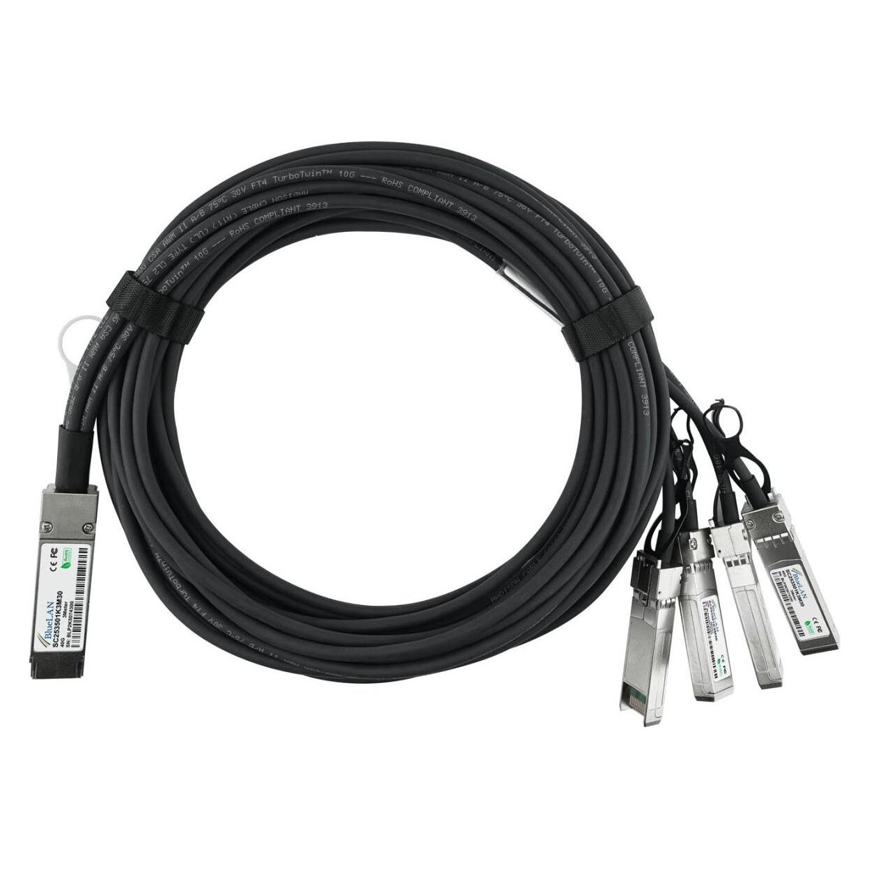 BlueOptics Networks 10203 kompatibles BlueLAN QSFP DAC SC253501K3M30 (10203-BL)