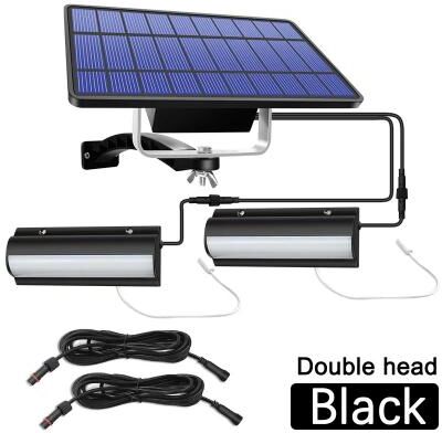 Uplifted Finds Upgraded Solar Pendant Light With Auto On Off And Pull Switch white double Head Black