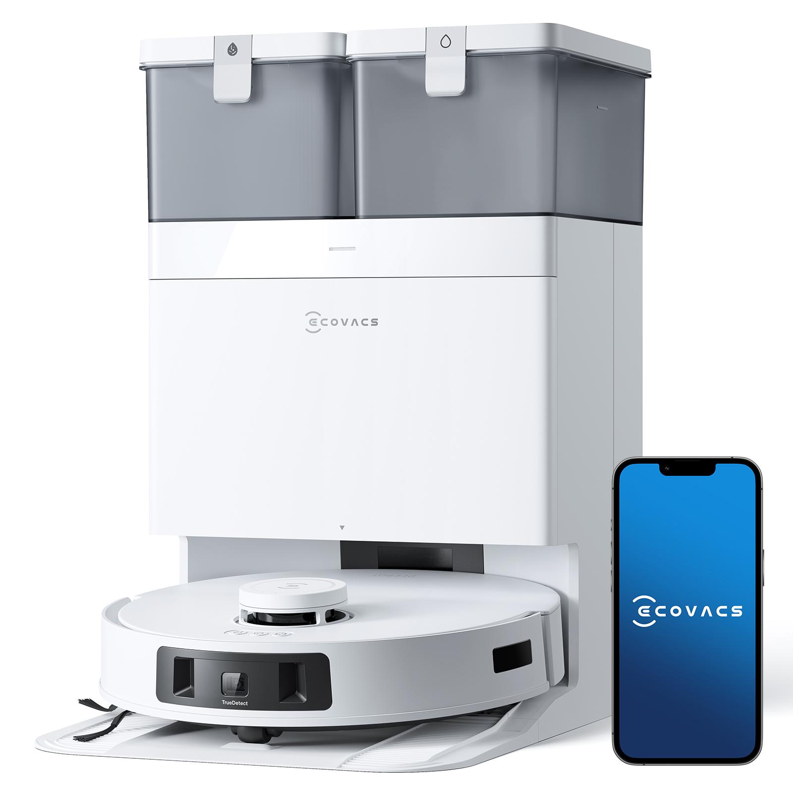 ECOVACS DEEBOT T30C PRO OMNI GEN2 Staubsauger Roboter mit Wischfunktion, 15400Pa Saugroboter/200 Minuten/ Wischroboter Weiß (Upgrade von T30C OMNI)