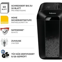 Fellowes Powershred LX65 Aktenvernichter mit Partikelschnitt