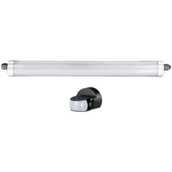 LED Wannenleuchte Deckenleuchte Außenleuchte Bewegungsmelder Grau ABS H 120 cm