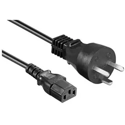 Mercodan Netkabel EDB apparat m profil (1.80 m), Stromkabel, Schwarz