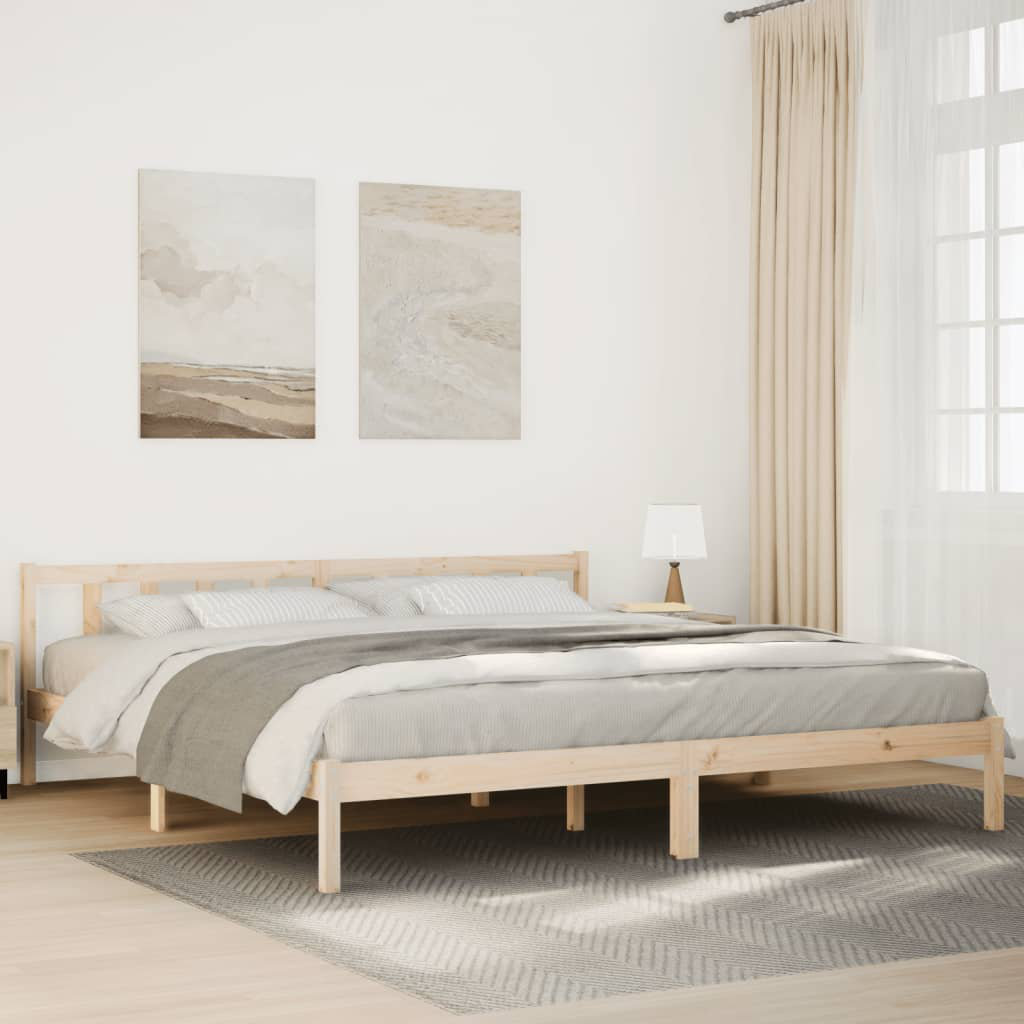 Rosalind Wheeler Deron Solid Wood Bed natural 180 x 210 cm