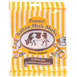 Original Muh-Muhs Sahne Toffees Bonbons 16 Stück einzeln verpackt braun