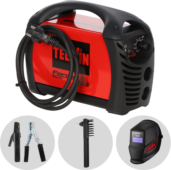 Telwin Force 165 - Poste à souder inverter (MMA) + masque, courant continu (DC)