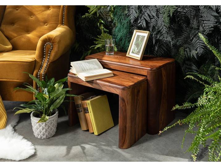 Table d'appoint 59x30 Palissandre ciré Noisette TORONTO #244