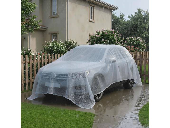 Outsunny Bâche Imperméable 4x6m Robuste Blanc avec Œillets