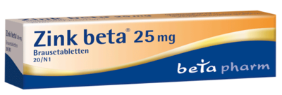 betapharm Arzneimittel GmbH ZINK BETA 25 Brausetabletten 20 St 08653457