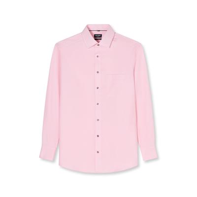 Businesshemd OLYMP "OLYMP Luxor, Modern Fit, New Kent", Herren, Gr. 42, Normaler Arm, hellrosé, 100% Baumwolle, Hemden