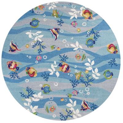Domani Mohana Blue Seascape Hand-hooked Area Rug