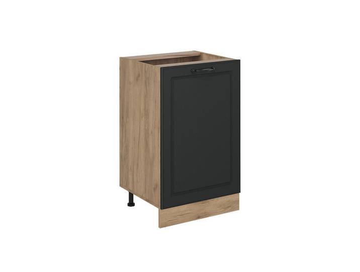 Vicco Küchenunterschrank R-Line, Anthrazit Landhaus/Goldkraft Eiche, 50 cm ohne Arbeitsplatte, Anthrazit, Honigeiche, Holzwerkstoff, 1 Fächer, Rechteckig, 50x81.6x46 cm, Küchen, Küchenmöbel, Küchenschränke, Küchenunterschrank