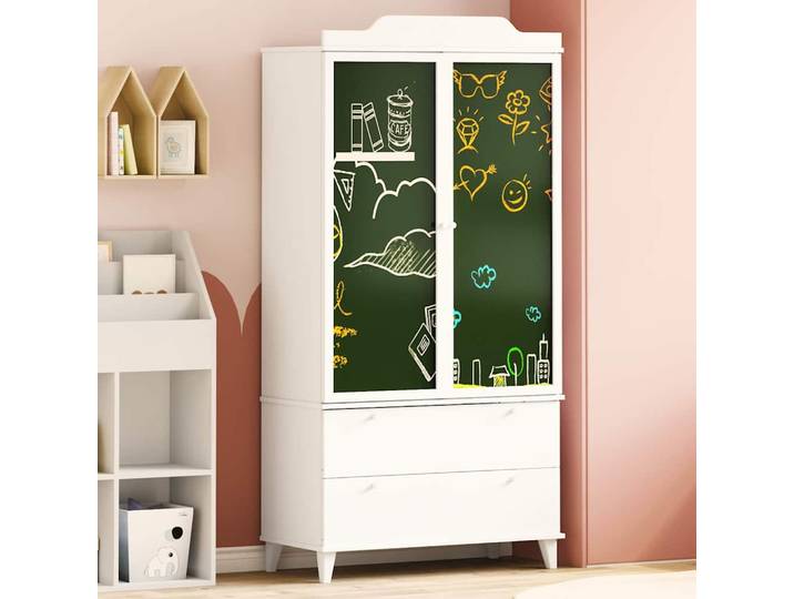 vidaXL Kreative Aufbewahrung für Kinder ROROS Weiß 90 x 45 x 180 cm