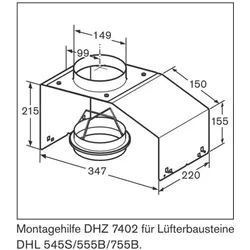 Bosch Hausgeräte Dhz7402, Dunstabzugshaube Zubehör, Grau