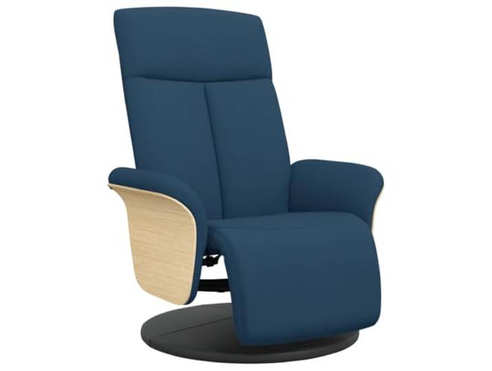 Heofavd Relaxsessel drehbar 360 Grad Liegesessel mit Fußstütze Blau