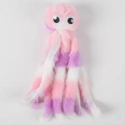 Uplift Essentials Interactive Plush Octopus Catnip Toy colorful