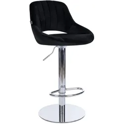 Barhocker Milet Chrom mit extra schwerem Standfuß