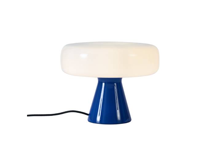 Lampe de table rétro bleue avec blanc - Knob