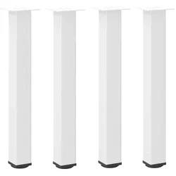 Helloshop26 - Set mit 4 verstellbaren Konsolentischbeinen 72–74 cm modernes Design Wohnzimmer/Büro weißer Stahl
