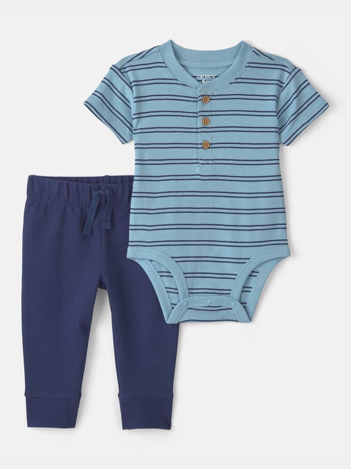carter's 2tlg. Outfit in Hellblau/ Blau - 68