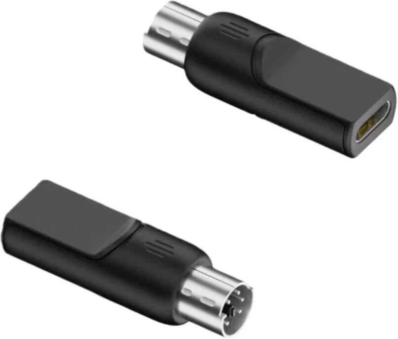 INF PS2 To Type-C Adapter (Type-C Female To PS2 Male) - 2 Pack, ABS Black, Compact PS/2 Keyboard & Mouse Converter