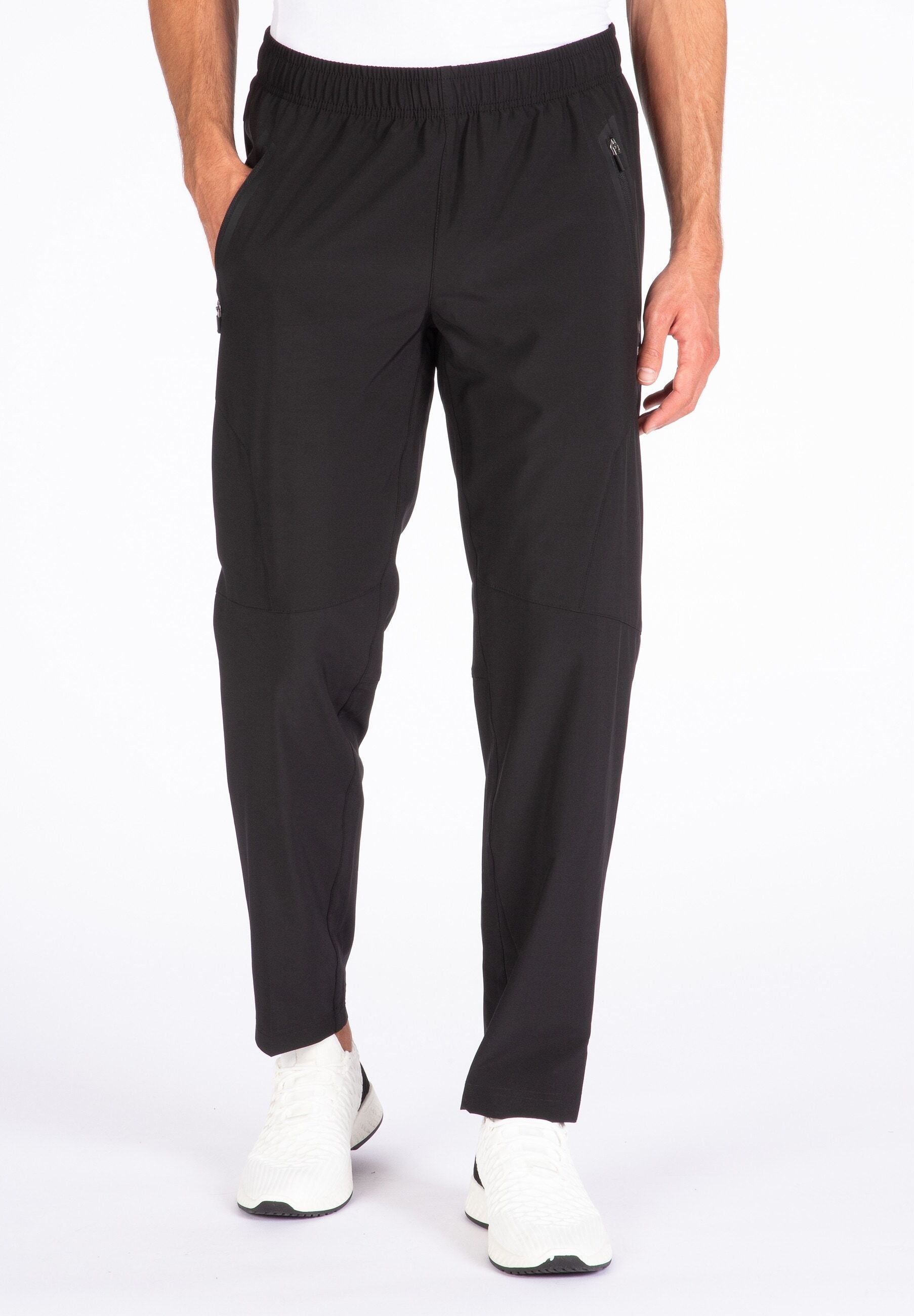 Sporthose LPO "Sporthose Pio 3", Herren, Gr. 3XL, Normalgrößen, schwarz, Jersey, 87% Polyester, 13% Elasthan, regular fit knöchellang, Hosen Sporthose, elastischer Bund mit Kordelzug
