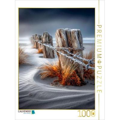 CALVENDO Puzzle Strandschützende Holzpfähle widerstehen Frost und Sturm | 1000 Teile Lege-Größe 64x48cm Foto-Puzzle für glückliche Stunden, Sonstige