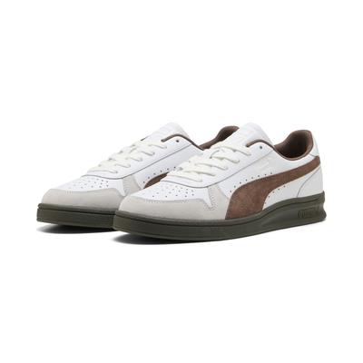Sneaker PUMA "INDOOR", Damen, Gr. 40, puma weiß, flat bronze, Leder, mehrfarbig, Schuhe Sneaker